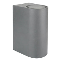 Aplique de pared LED Spectrum exterior arriba y abajo IP54 Gris GU10 2x6W carcasa policarbonato