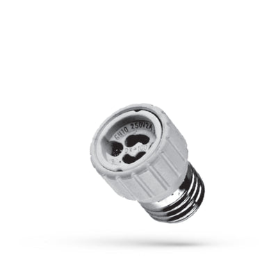 Adaptador Spectrum E27 a GU10 IP20, 230V, carcasa blanca para conversión LED sin problemas