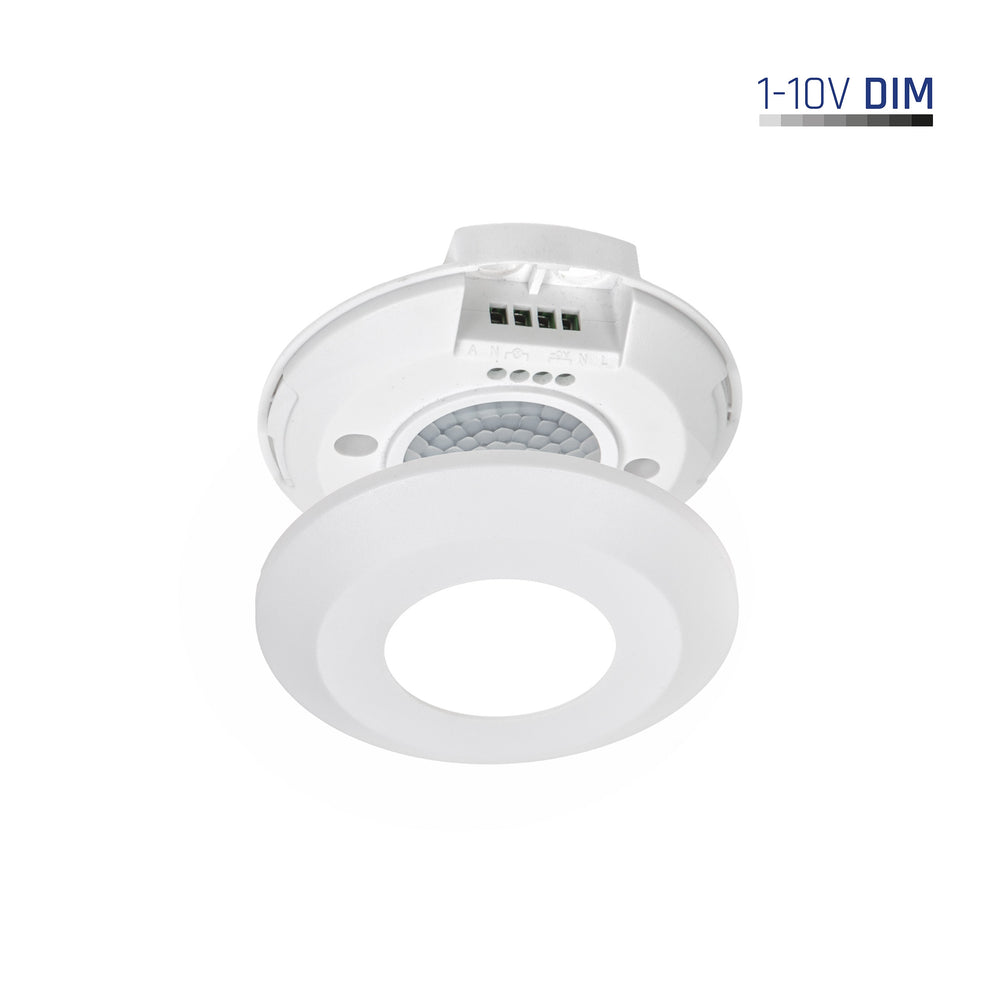 Sensor PIR inteligente Spectrum 360° de superficie, carga 2000W, alcance 8m, 1-10V, Wi-Fi BT, IP20, 230V