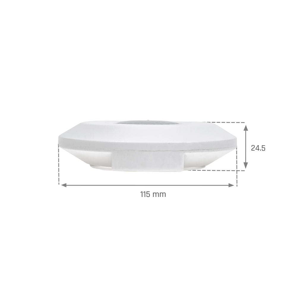 Sensor PIR inteligente Spectrum 360° de superficie, carga 2000W, alcance 8m, 1-10V, Wi-Fi BT, IP20, 230V