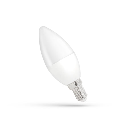Spectrum LED lámpara de vela C37 E14 230V 4W blanco cálido, 3000K, 320 lúmenes, ángulo de haz de 200°, no regulable