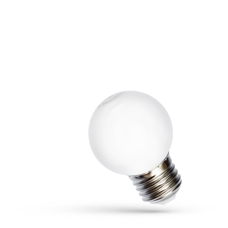 Spectrum LED bola G45 lámpara E27 RGB, 230V, 1W, 260° ángulo, larga duración, 400 lúmenes, no regulable, uso interior