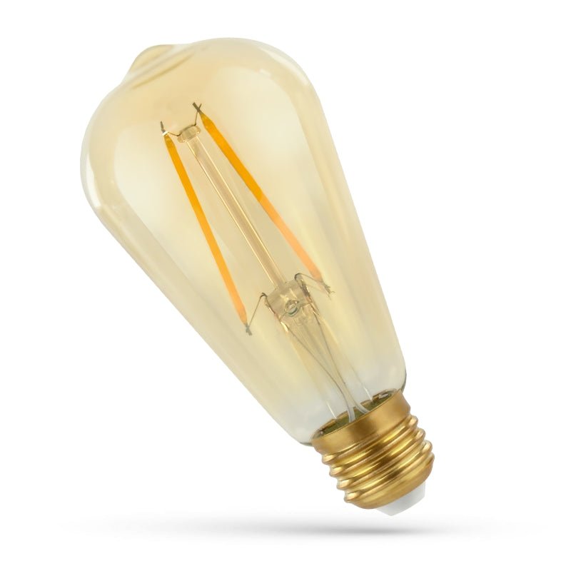 Lámpara LED Spectrum E27 2W con 240 lúmenes y 2400K luz blanca cálida, ángulo de radiación de 300°, diseño retro, vida útil de 17000 horas
