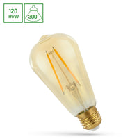 Lámpara LED Spectrum E27 2W con 240 lúmenes y 2400K luz blanca cálida, ángulo de radiación de 300°, diseño retro, vida útil de 17000 horas