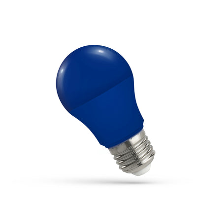 Lámpara Spectrum LED GLS A50 E27 5W en luz azul con 230V, ángulo de radiación de 270°, 400 lúmenes y clasificación IP20