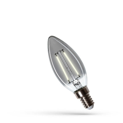 Vela LED C35 E14 230V 3W 4000K NW 150 lúmenes útiles lámpara espectro para iluminación interior