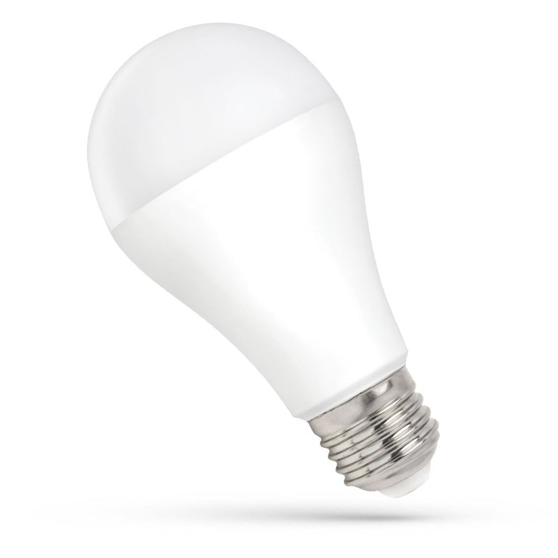 Lámpara LED Spectrum A65 20W E27 3000K, 2300 lúmenes iluminación blanca cálida, IP20, ángulo de radiación de 160°, no regulable