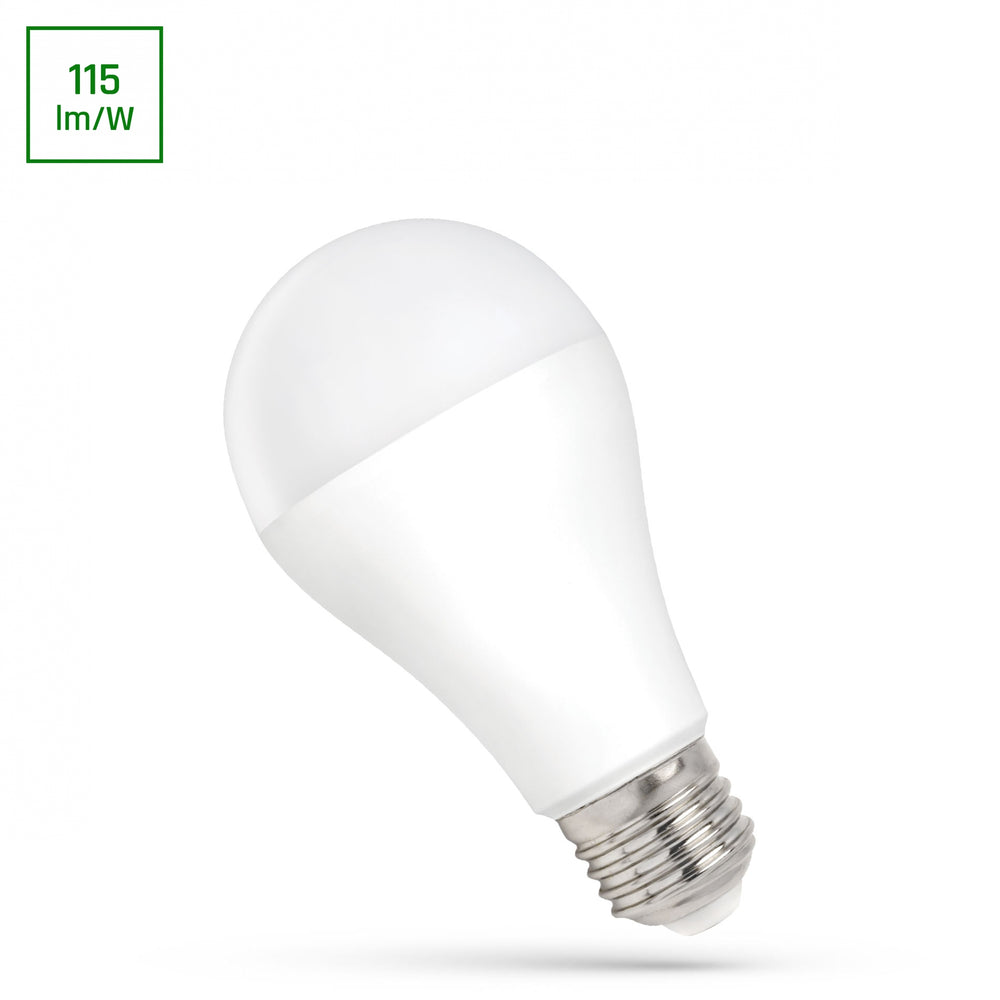 Lámpara LED Spectrum A65 20W E27 3000K, 2300 lúmenes iluminación blanca cálida, IP20, ángulo de radiación de 160°, no regulable