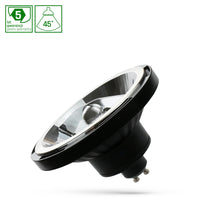 Spectrum LED AR111 GU10 12W 3000K negro con 1050 lúmenes, ángulo de 45 grados, blanco cálido, 50.000 horas, 2 años de garantía