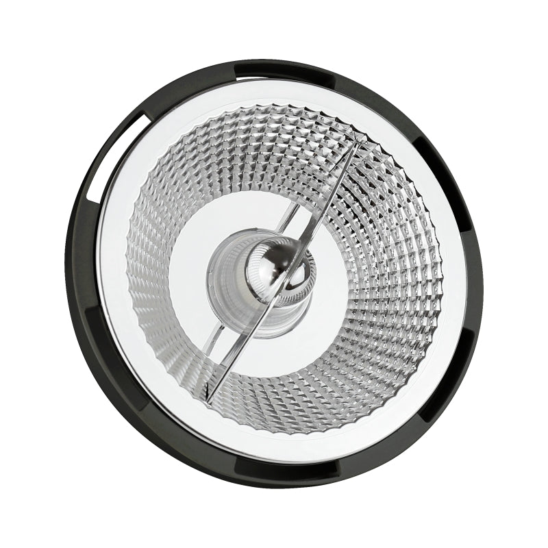 Spectrum LED AR111 GU10 12W 3000K negro con 1050 lúmenes, ángulo de 45 grados, blanco cálido, 50.000 horas, 2 años de garantía