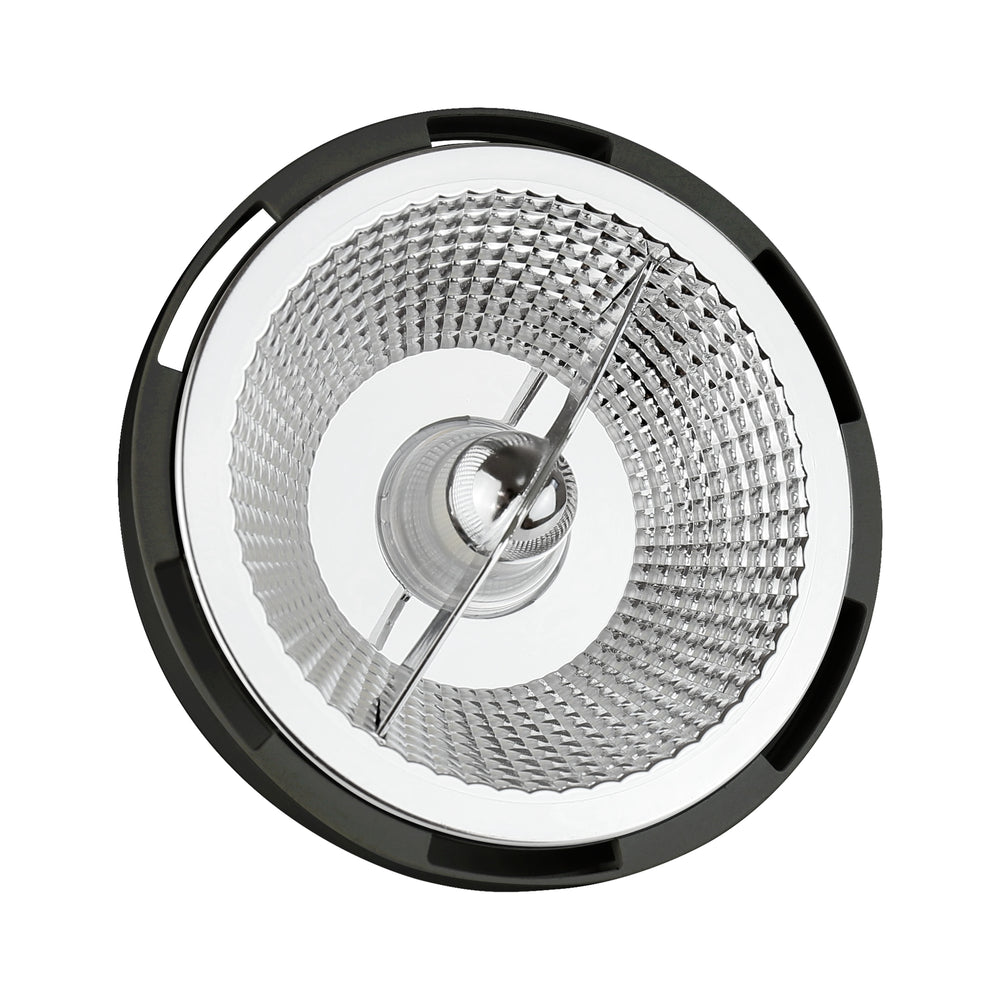 Spectrum LED AR111 GU10 12W 3000K negro con 1050 lúmenes, ángulo de 45 grados, blanco cálido, 50.000 horas, 2 años de garantía