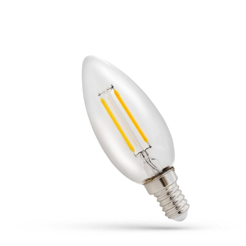 Lámpara de vela LED Spectrum E14 1W 4000K blanco neutro, 120 lúmenes, ángulo de radiación de 300°, CRI 80, 17.000 horas de vida útil
