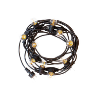 Luces de cadena LED Spectrum 5m, 10xE27, negro, IP44, 250V, interior/exterior, -20/+40°C