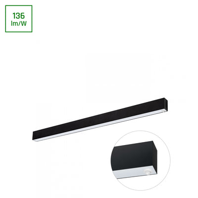 Lámpara sensor LED Spectrum Allday 36W con 4000K, ángulo de haz de 115°, 112cm negro, 4900 lúmenes, IP20, 2 años de garantía