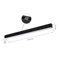 Lámpara sensor LED Spectrum Allday 36W con 4000K, ángulo de haz de 115°, 112cm negro, 4900 lúmenes, IP20, 2 años de garantía